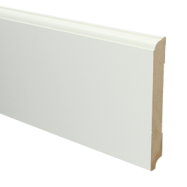PPC MDF Eigentijdse plint 150x18 wit voorgelakt RAL 9010