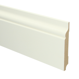 PPC MDF Romantische plint 120x15 wit voorgelakt RAL 9010