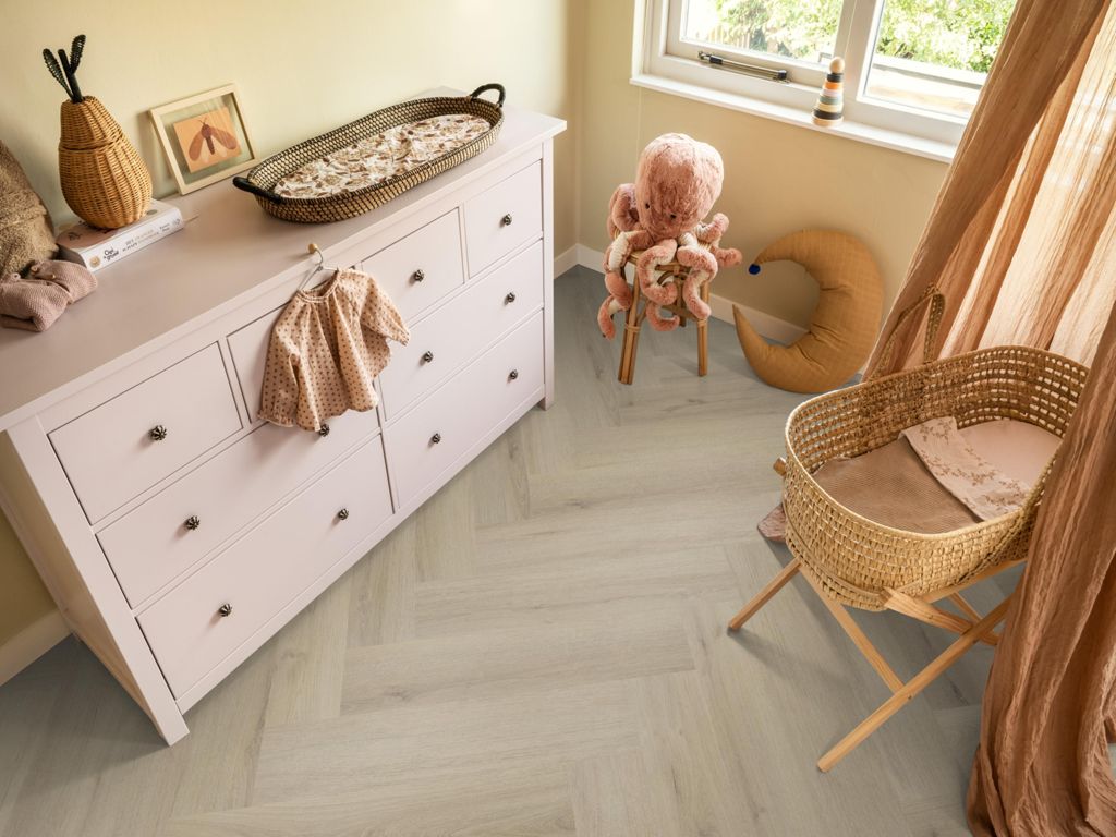 Ambiant Spigato xl Valento visgraat dryback beige sfeerbeeld