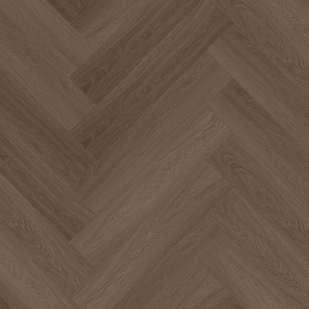 Ambiant Spigato Estino visgraat dryback brown vloerbeeld