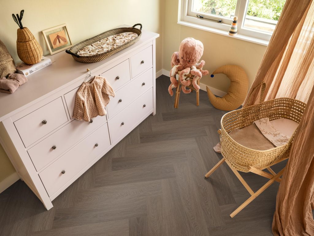 Ambiant Spigato Estino visgraat dryback brown sfeerbeeld