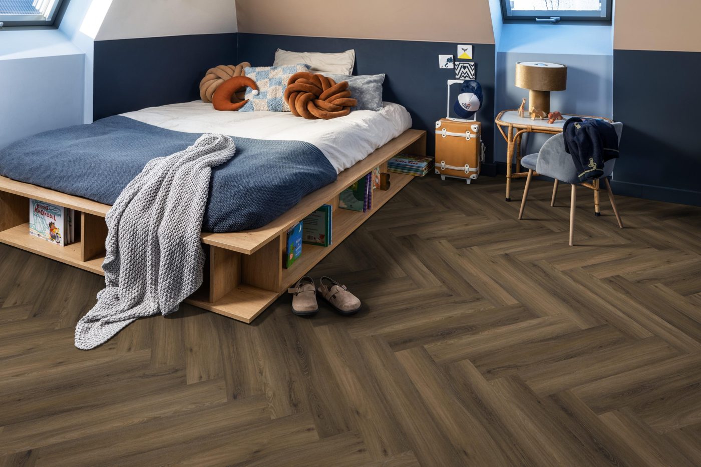 Ambiant klik pvc Spigato Avanto visgraat warm brown - Afbeelding 3