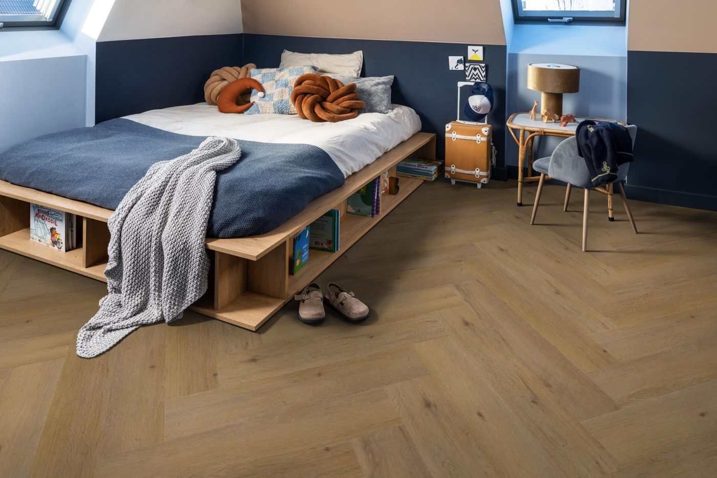 Ambiant plak pvc Spigato Vivero visgraat dark oak - Afbeelding 3