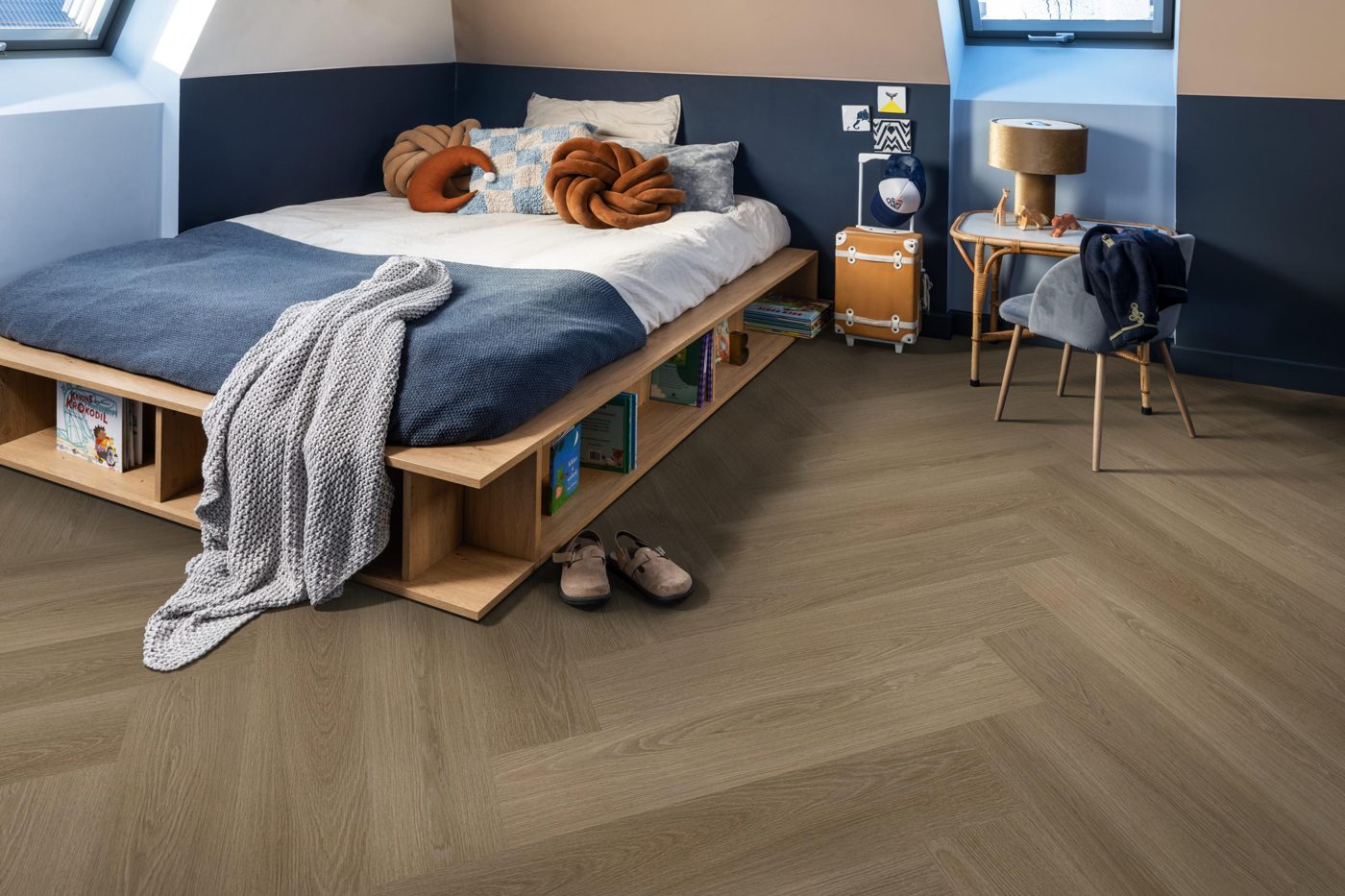 Ambiant klik pvc Spigato xl Soleno visgraat dark oak - Afbeelding 3
