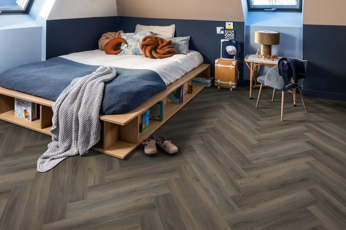 Ambiant plak pvc Spigato Avanto visgraat dark grey - Afbeelding 3