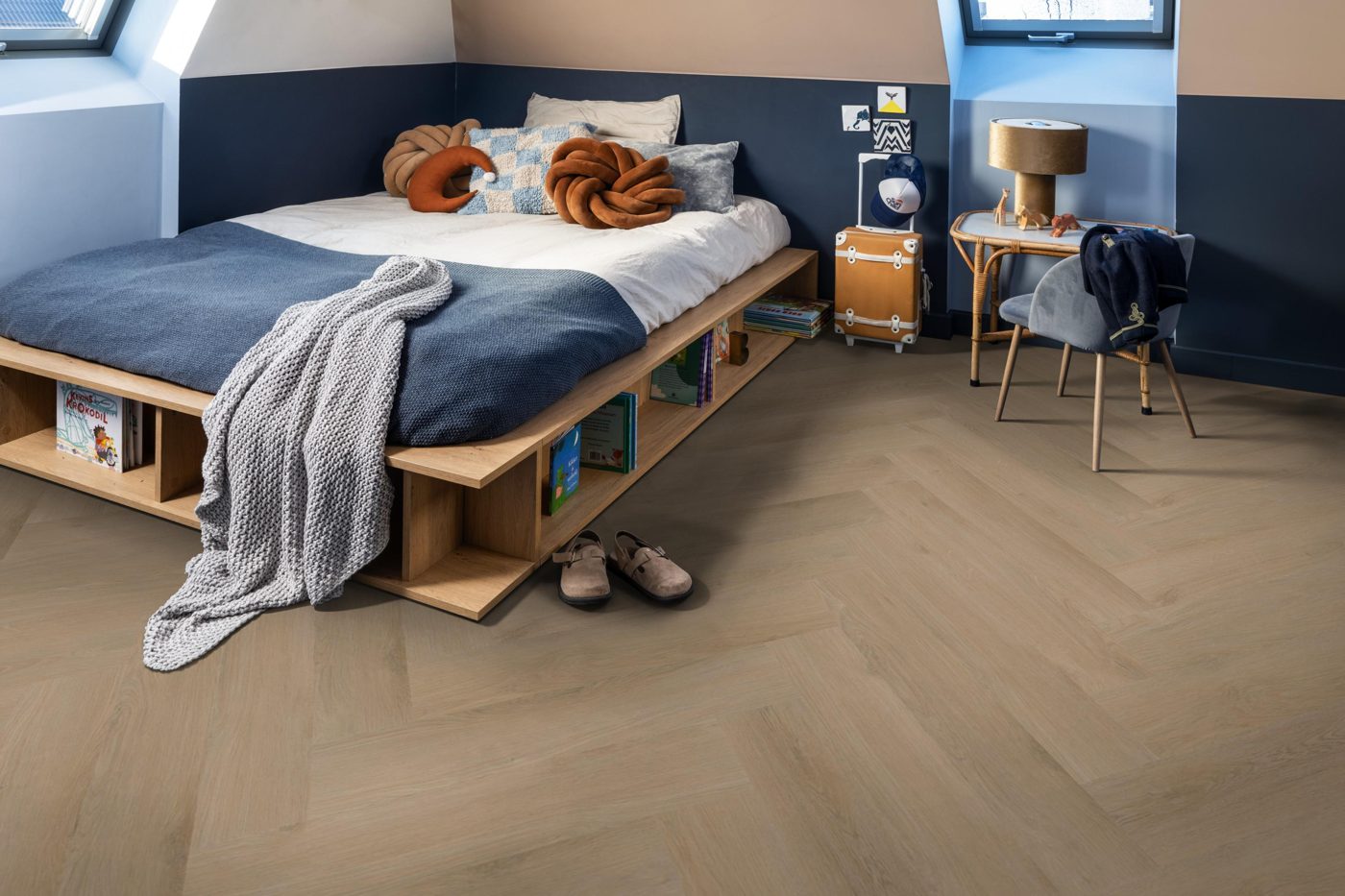 Ambiant plak pvc Spigato Navaro visgraat natural oak - Afbeelding 3